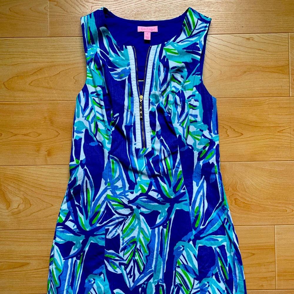 Lilly Pulitzer Penelope Dress Blue Crush Bamboo